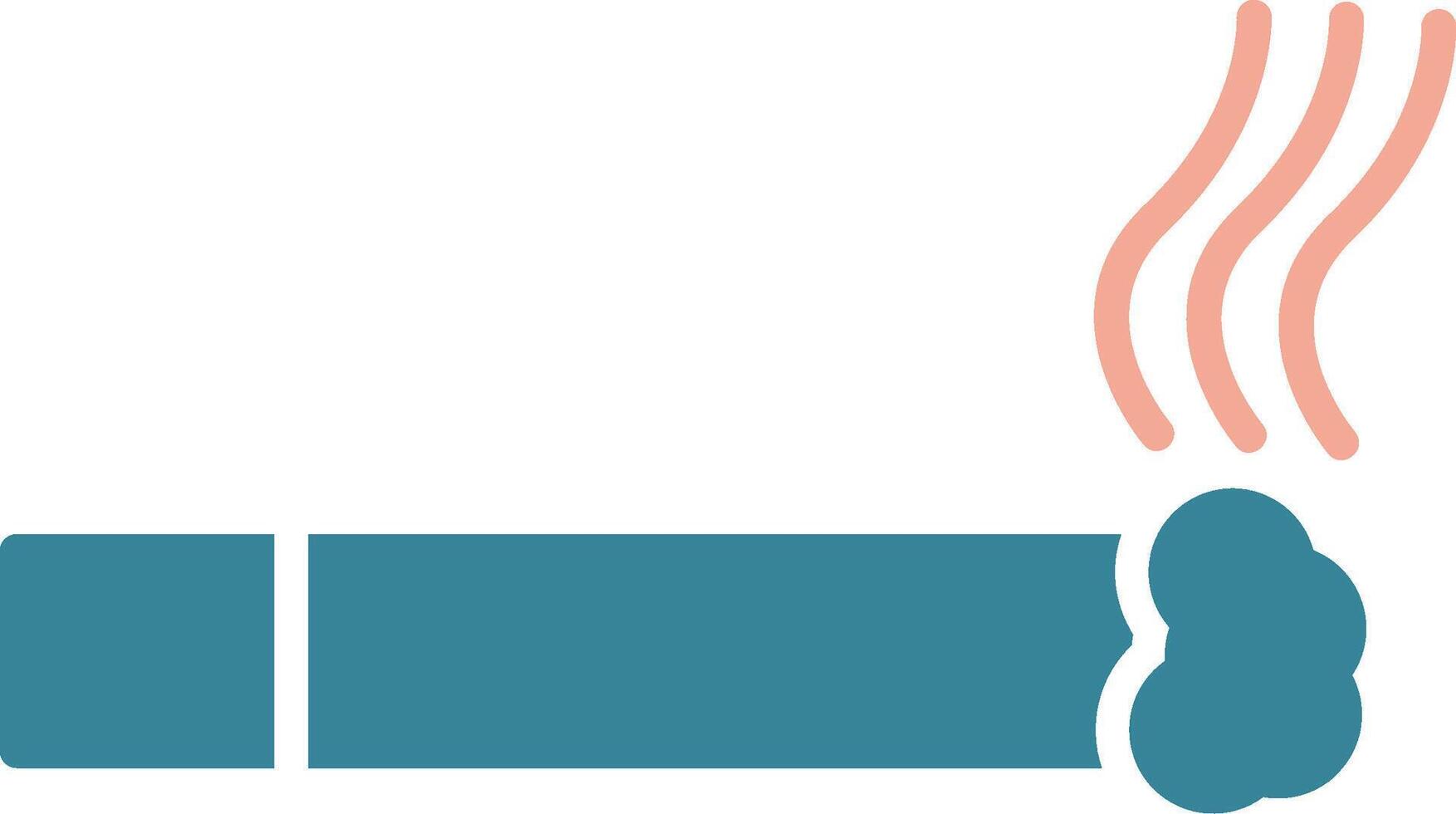 Cigarette Glyph Two Color Icon vector