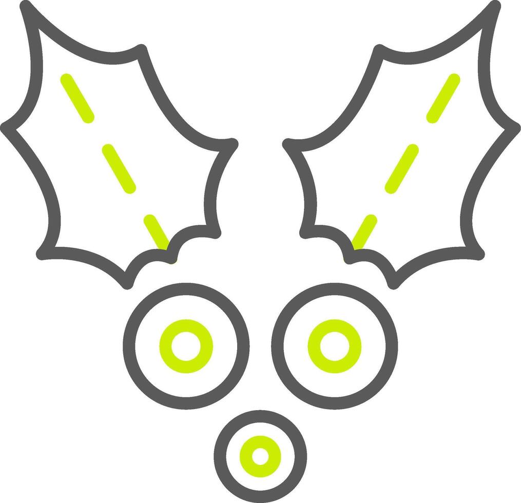 Holly Line Two Color Icon vector