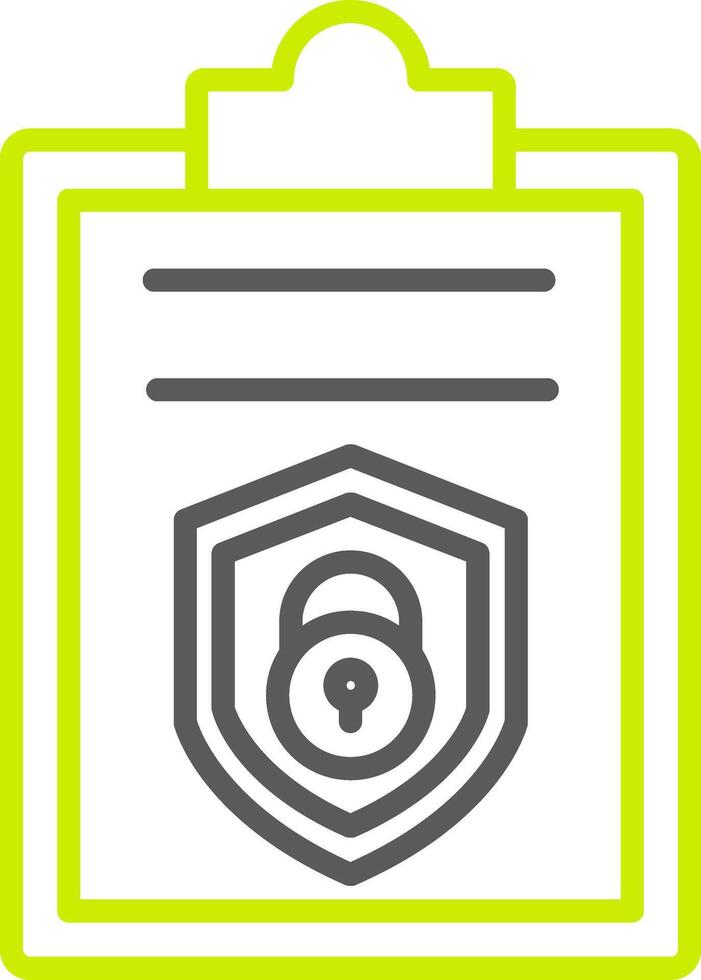 Security Report Line Two Color Icon vector