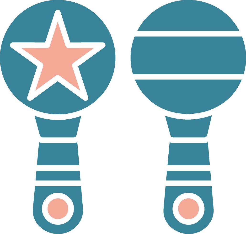 Maracas Glyph Two Color Icon vector