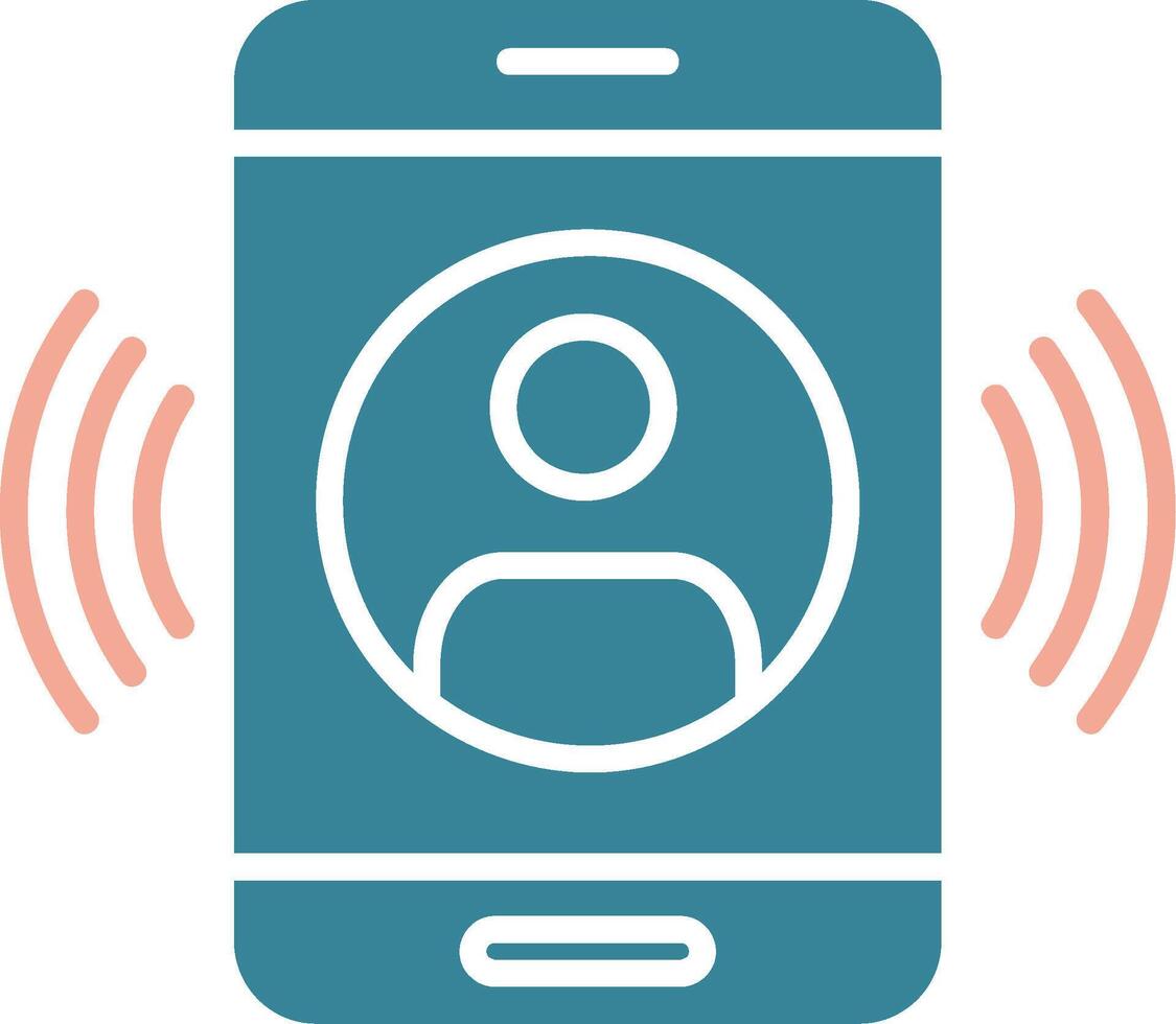Call Glyph Two Color Icon vector