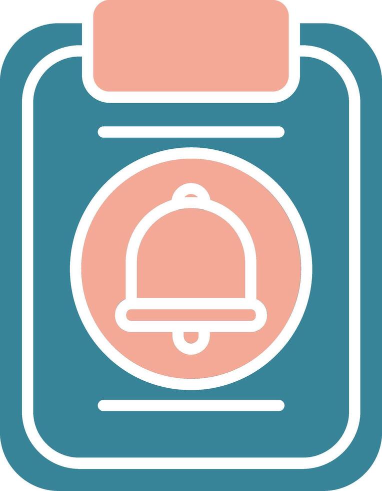 Clipboard Glyph Two Color Icon vector