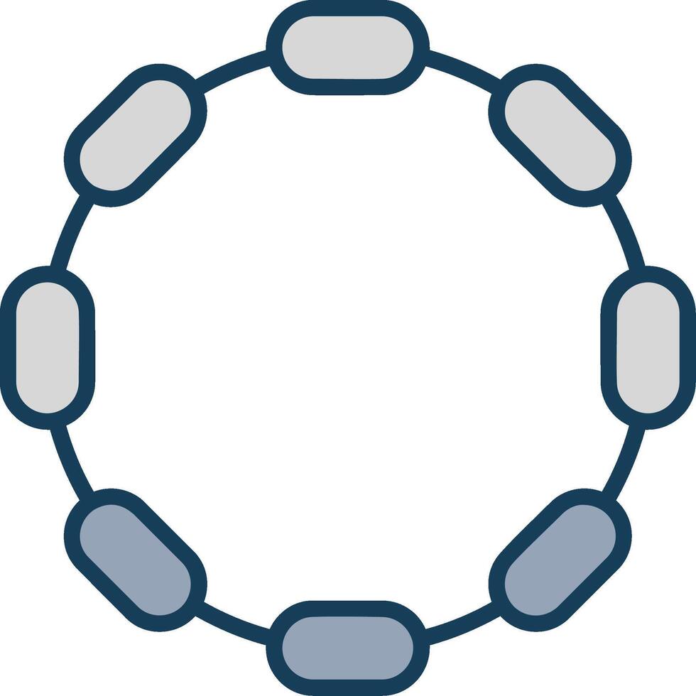 Chain Line Filled Grey Icon vector