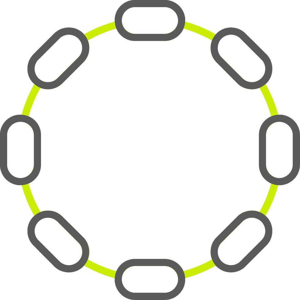 Chain Line Two Color Icon vector