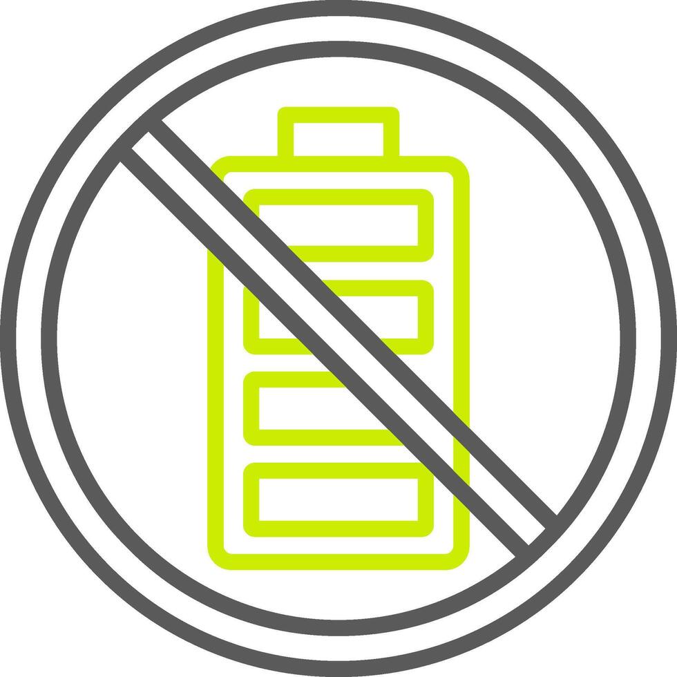 Prohibited Sign Line Two Color Icon vector