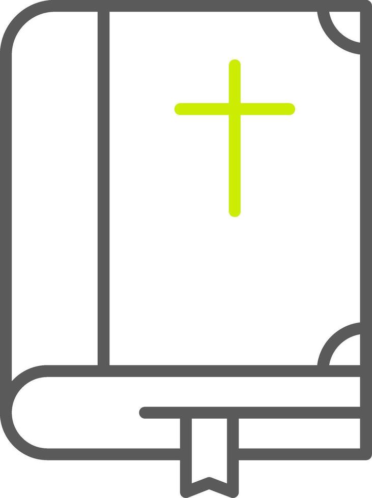 Bible Line Two Color Icon vector