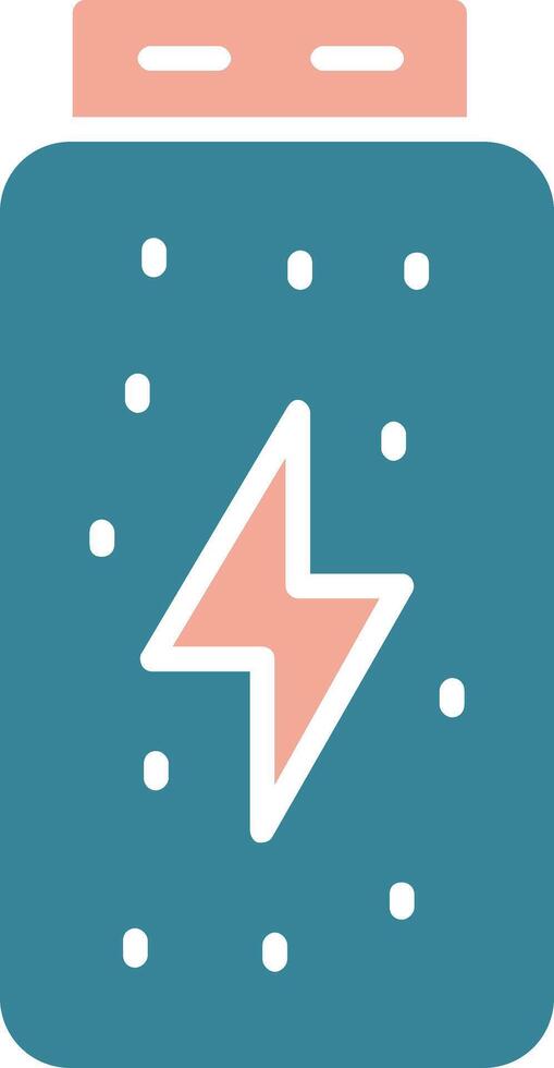 Battery Status Glyph Two Color Icon vector