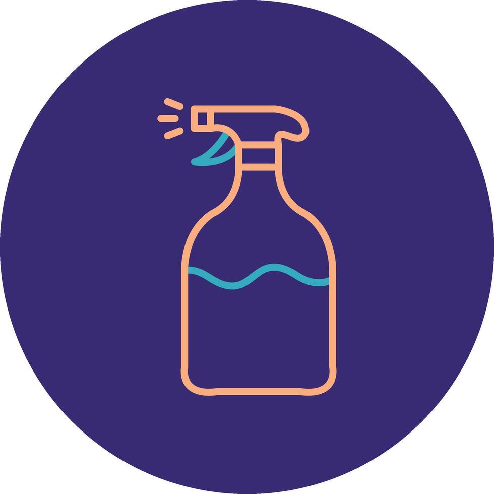 Spray Line Two Color Circle Icon vector