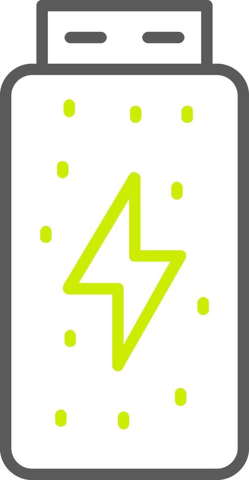 Battery Status Line Two Color Icon vector