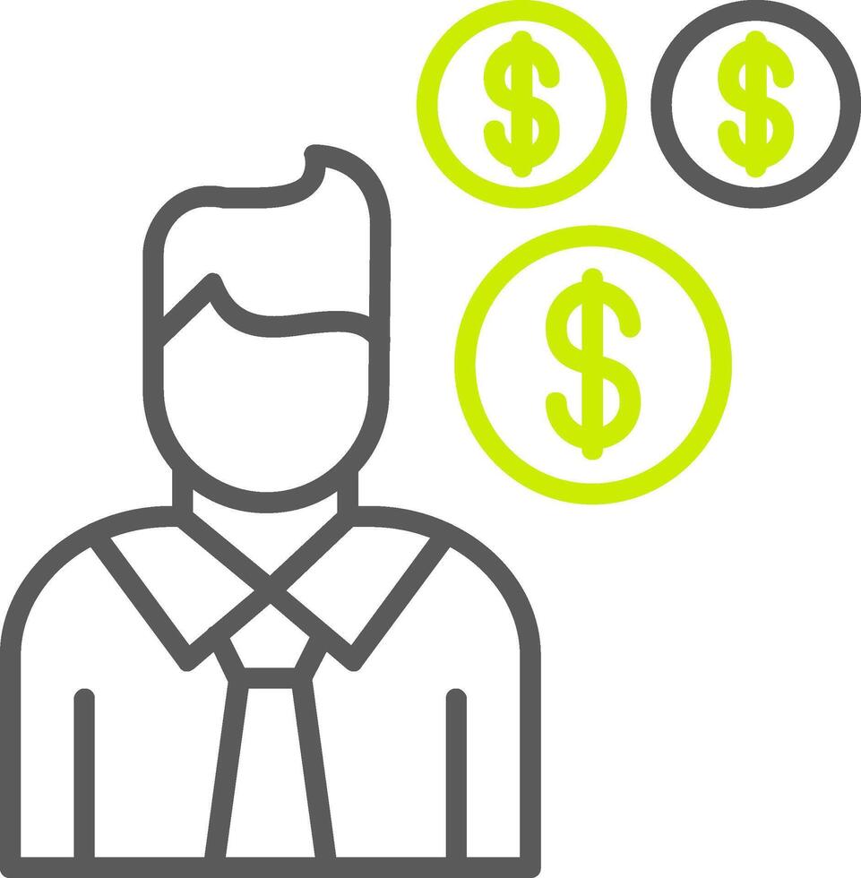 Sales Manager Line Two Color Icon vector