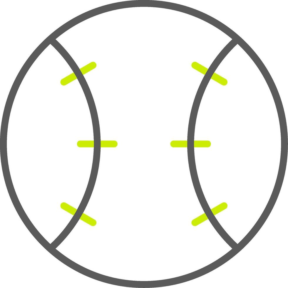 icono de dos colores de la línea de béisbol vector