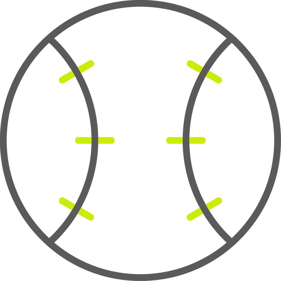 Baseball Line Two Color Icon vector