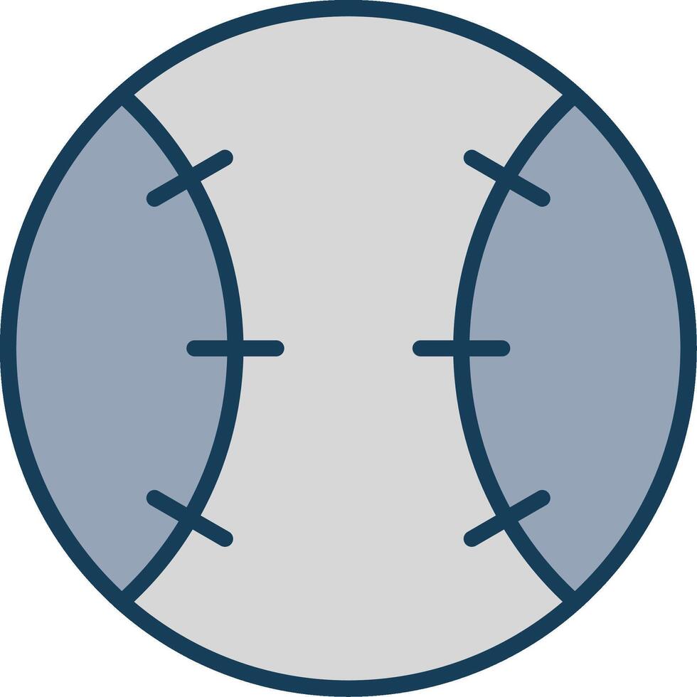 Baseball Line Filled Grey Icon vector
