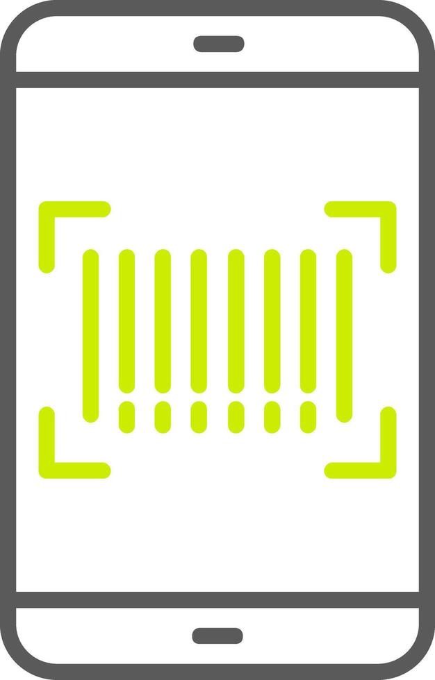 código de barras escanear línea dos color icono vector