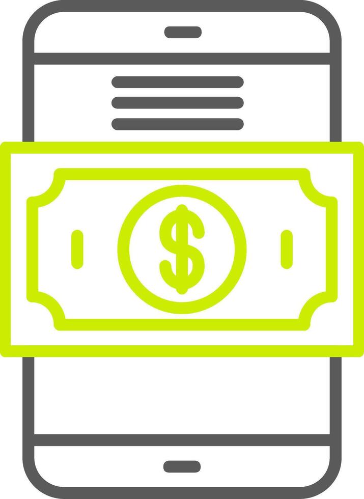 Mobile Payment Line Two Color Icon vector