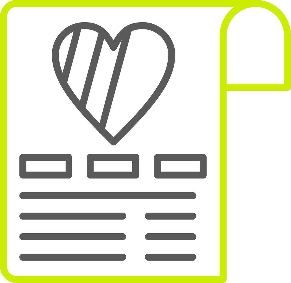 Wish List Line Two Color Icon vector
