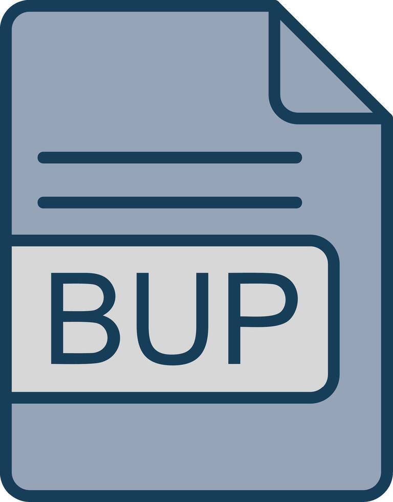 BUP File Format Line Filled Grey Icon 43451414 Vector Art at Vecteezy