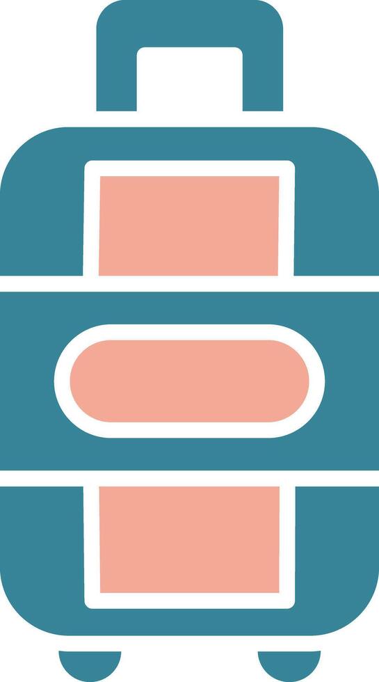 Suitcase Glyph Two Color Icon vector