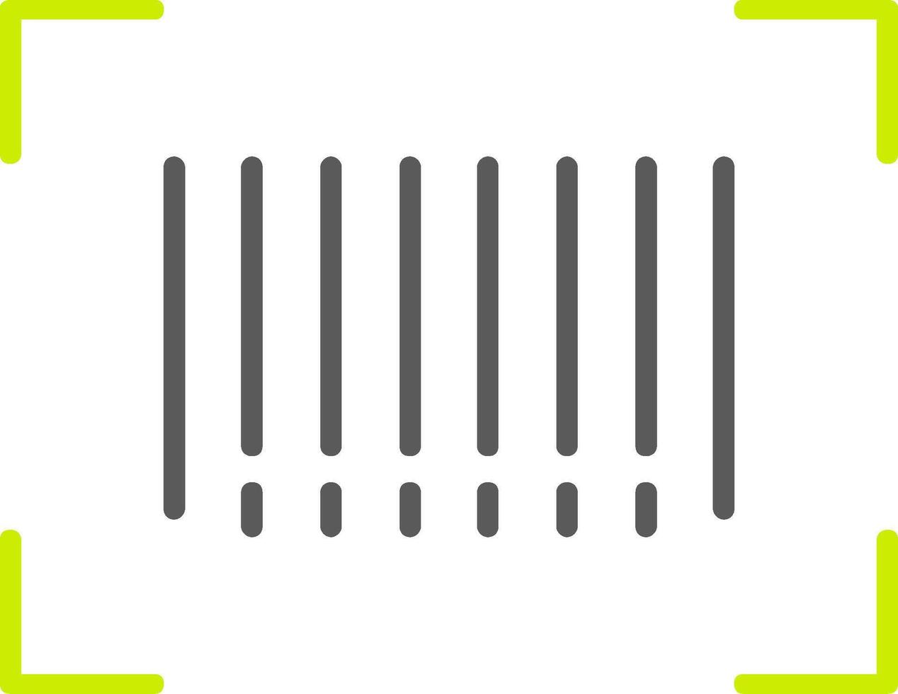 Bar Code Line Two Color Icon vector