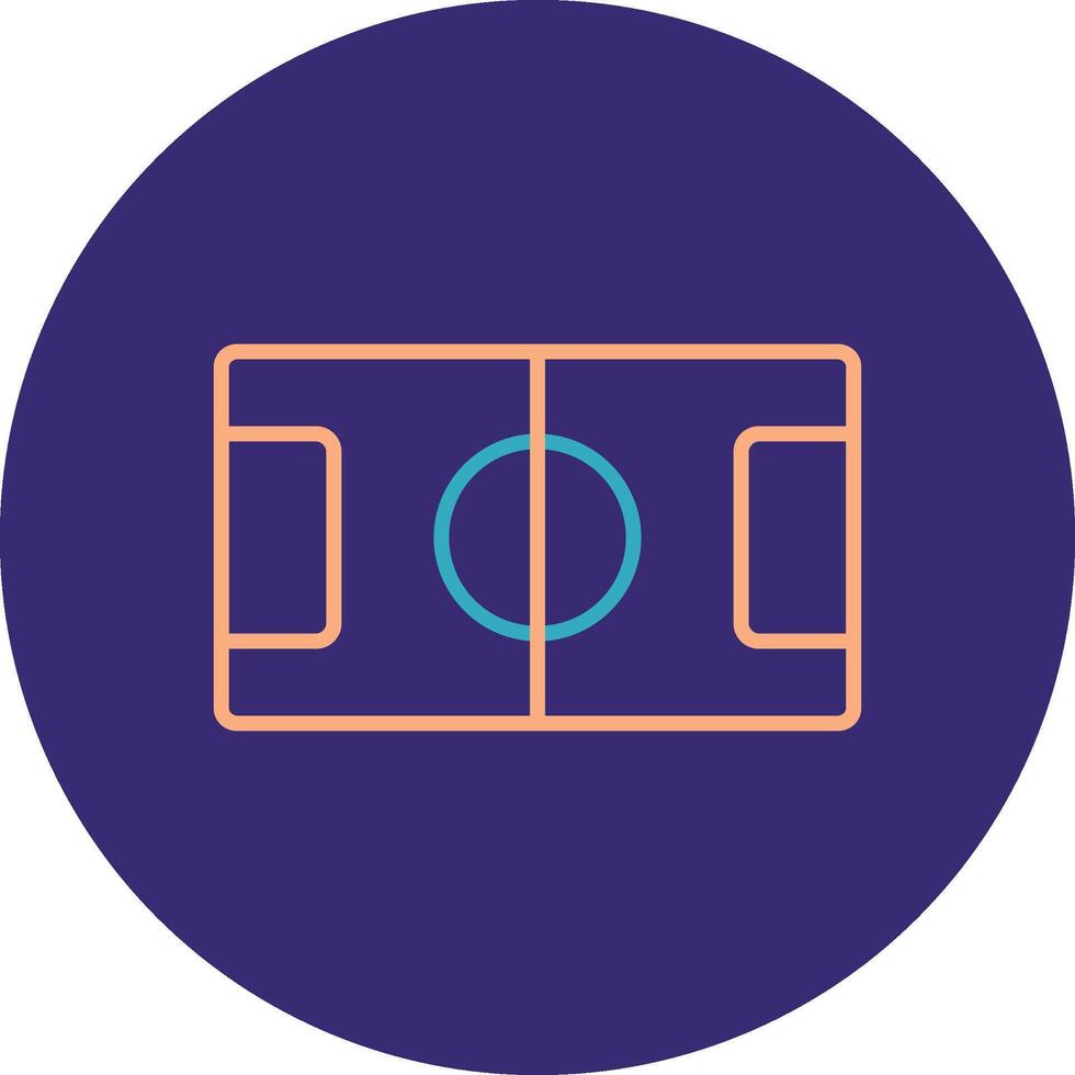 Table Football Line Two Color Circle Icon vector