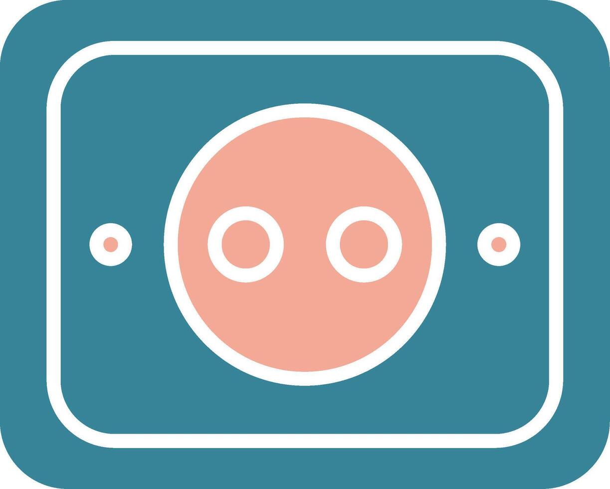 Socket Glyph Two Color Icon vector