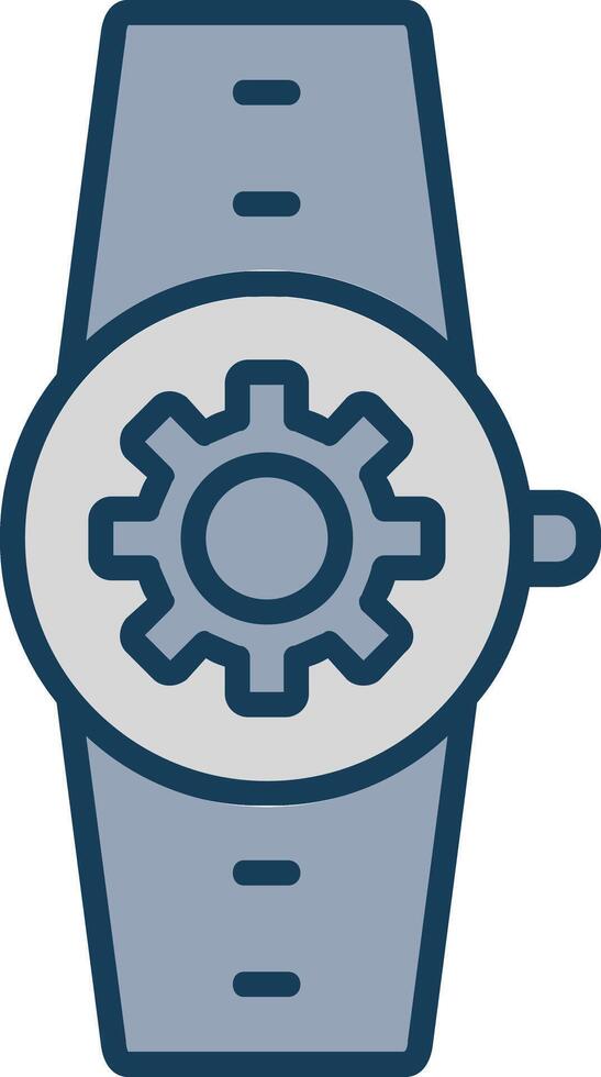 Settings Line Filled Grey Icon vector