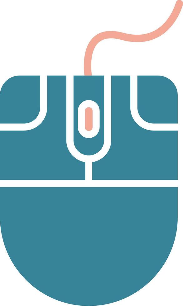 Mouse Glyph Two Color Icon vector