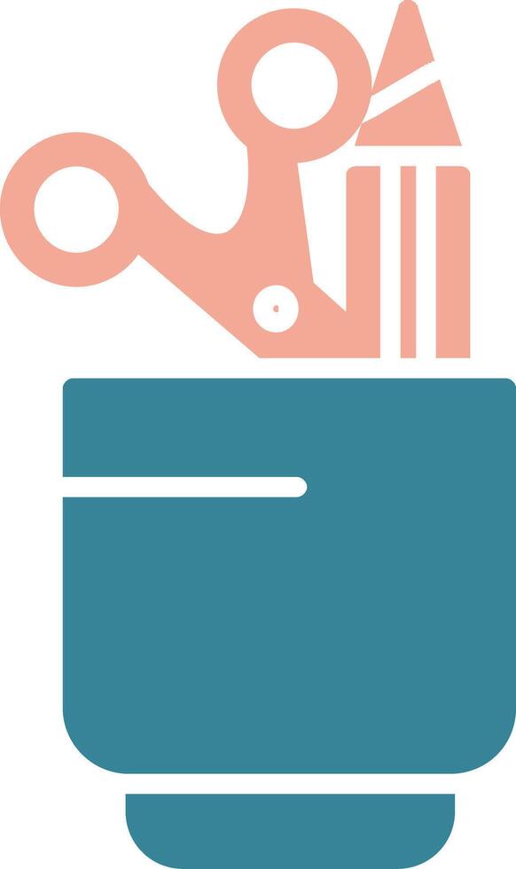 Stationery Glyph Two Color Icon vector