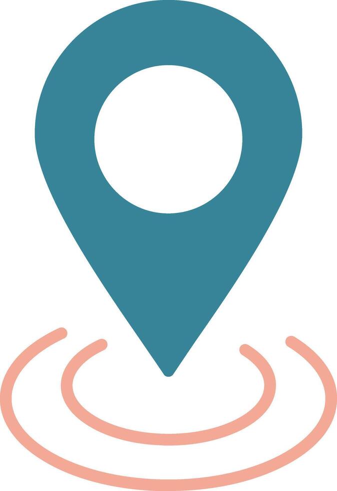 Place Glyph Two Color Icon vector