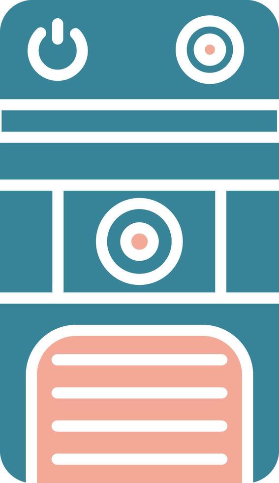 Cpu Glyph Two Color Icon vector