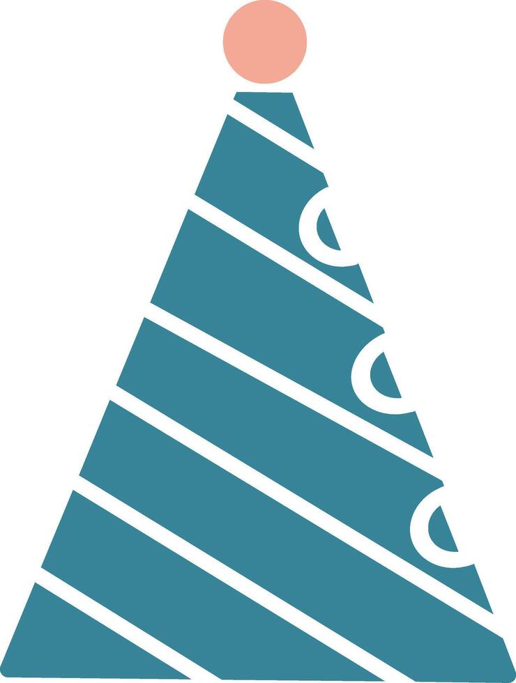 Hat Glyph Two Color Icon vector