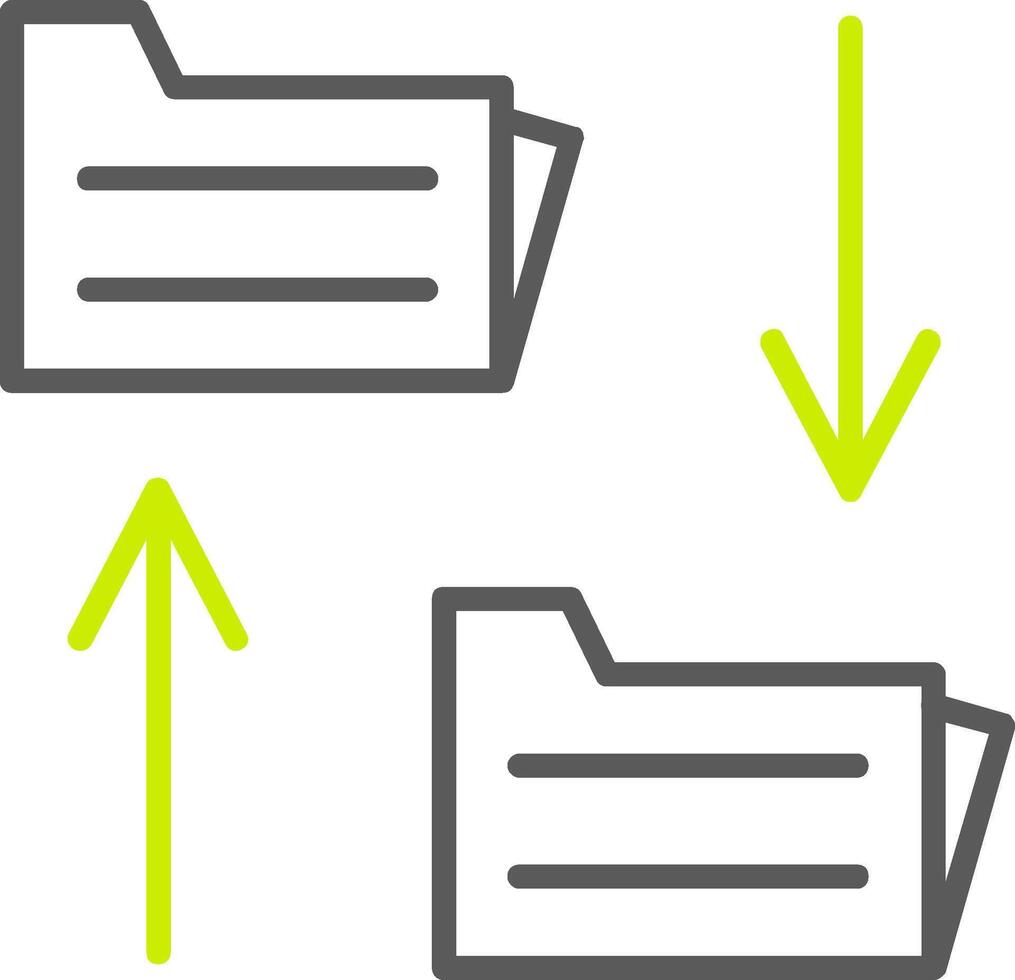 File Sharing Line Two Color Icon vector