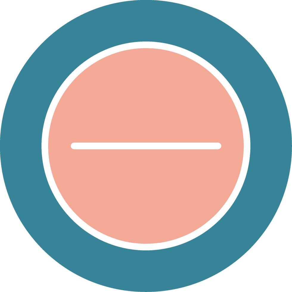 Minus Glyph Two Color Icon vector