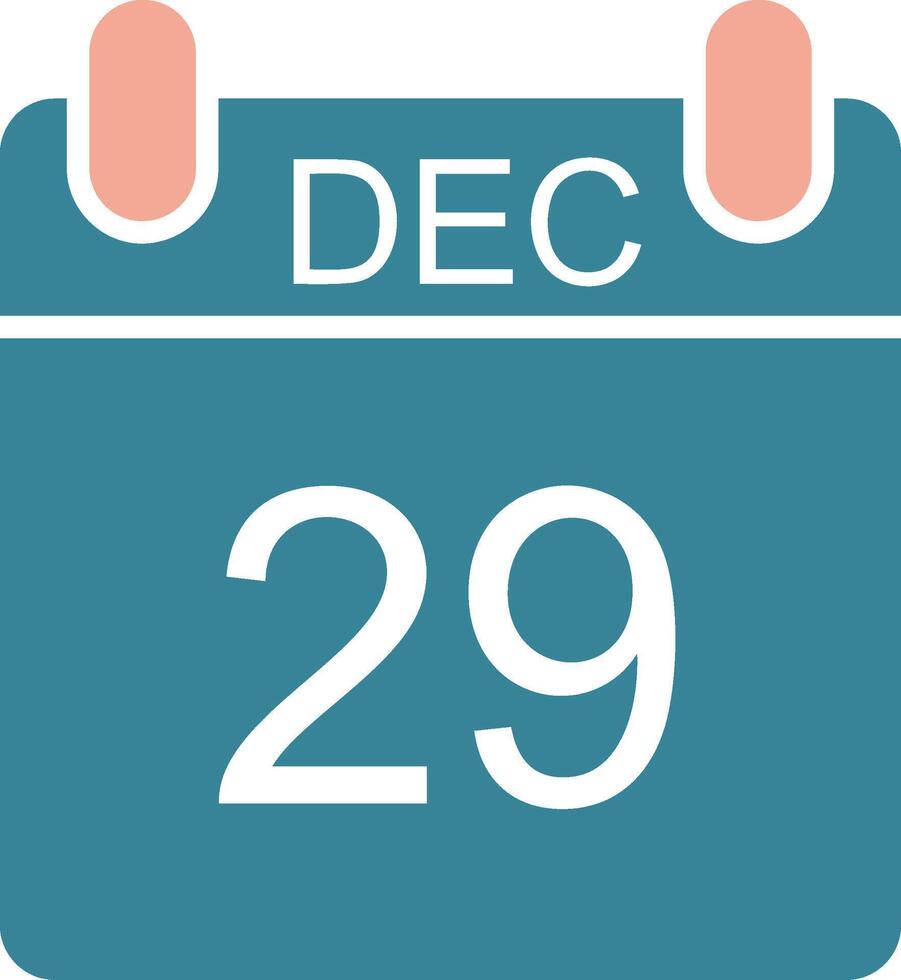 December Glyph Two Color Icon vector