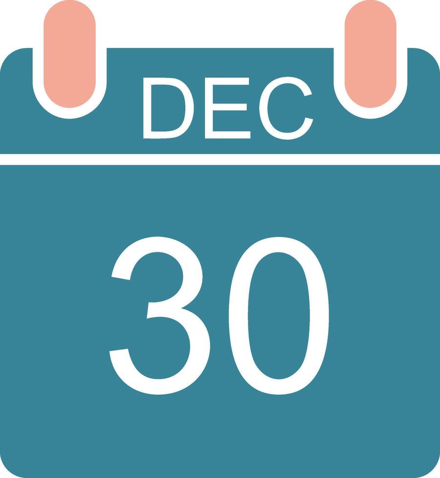 December Glyph Two Color Icon vector