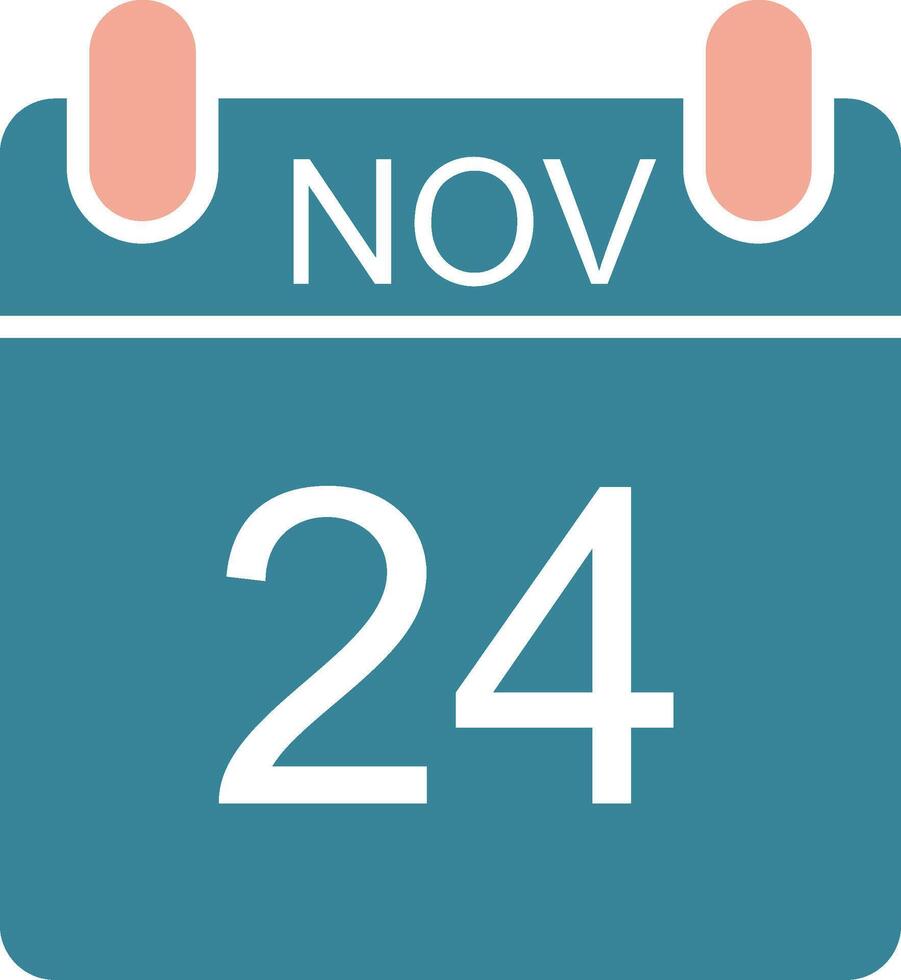 November Glyph Two Color Icon vector