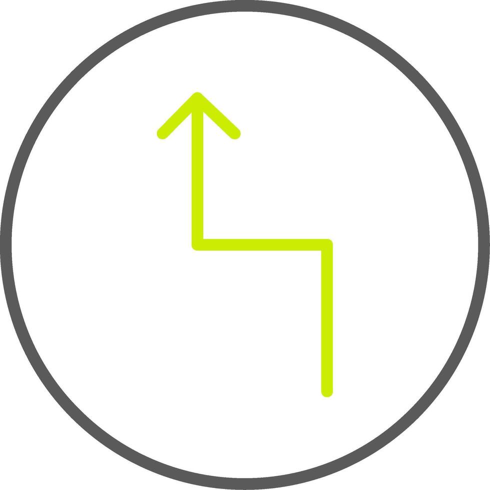 Zigzag Arrow Line Two Color Icon vector