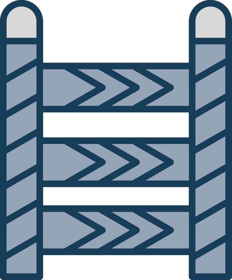 Police Line Filled Grey Line Filled Grey Icon vector