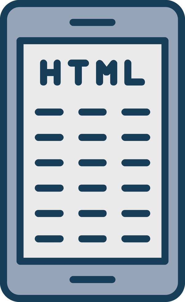 Mobile Coding Line Filled Grey Icon vector