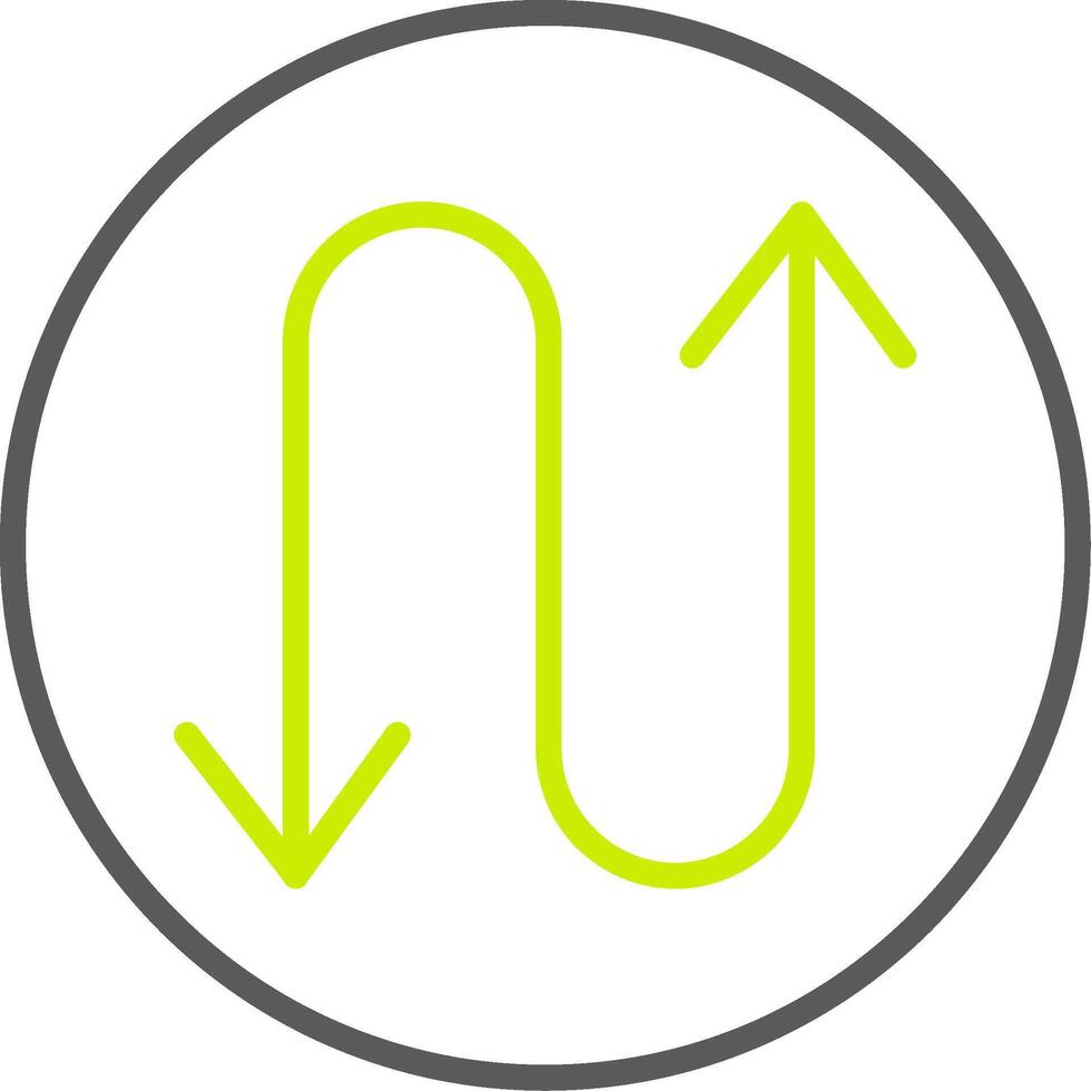 Zigzag Line Two Color Icon vector