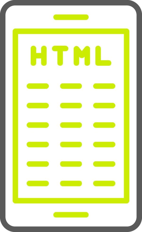 Mobile Coding Line Two Color Icon vector