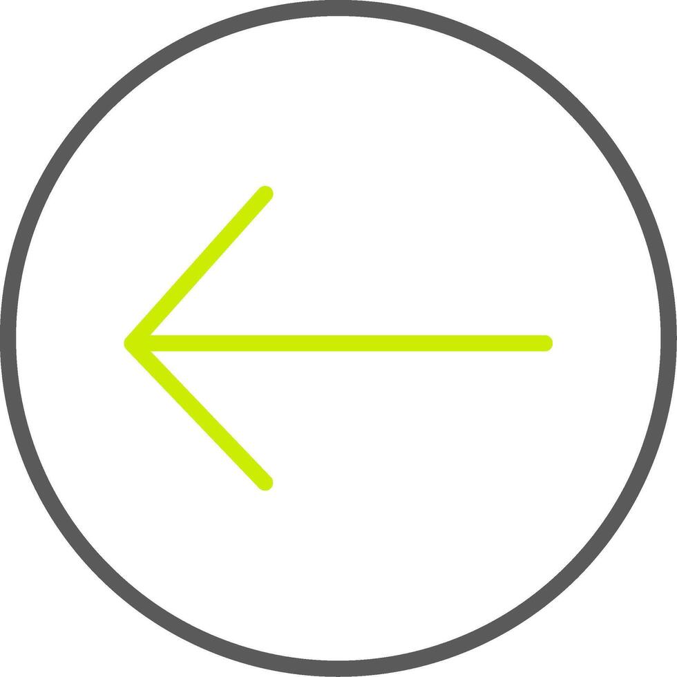 Left Arrow Line Two Color Icon vector