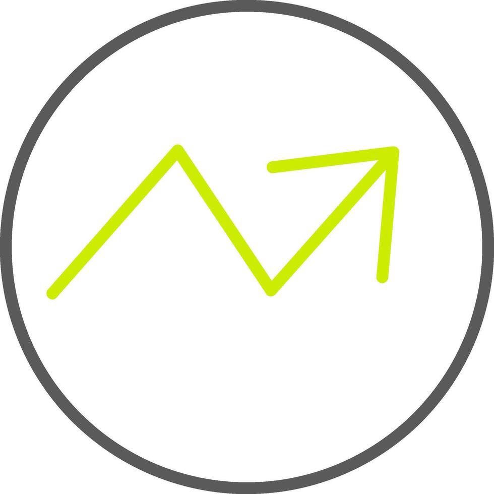Trend Line Two Color Icon vector