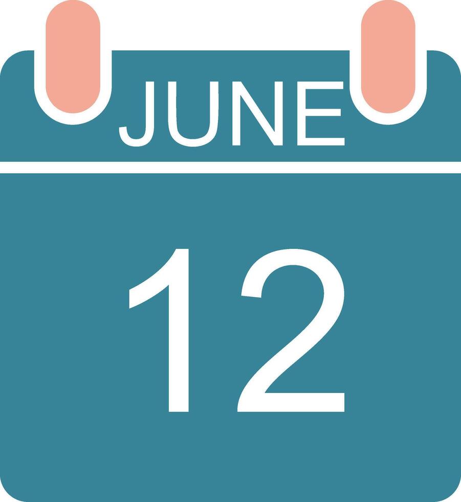 June Glyph Two Color Icon vector