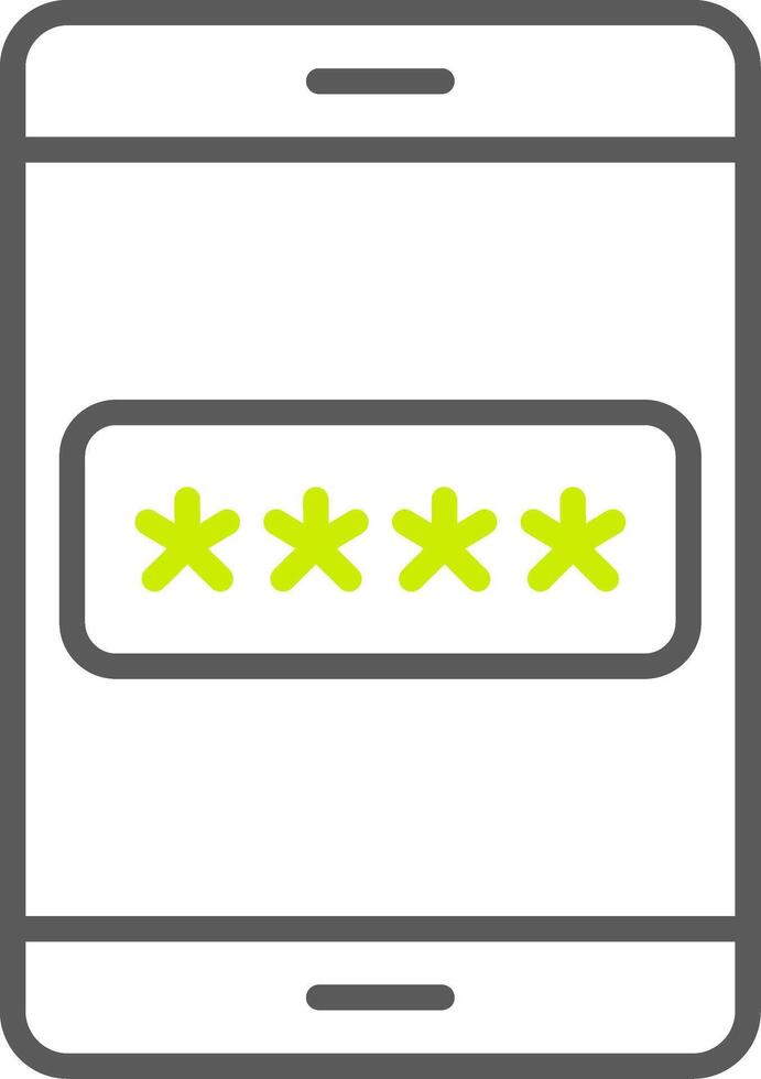 Password Line Two Color Icon vector
