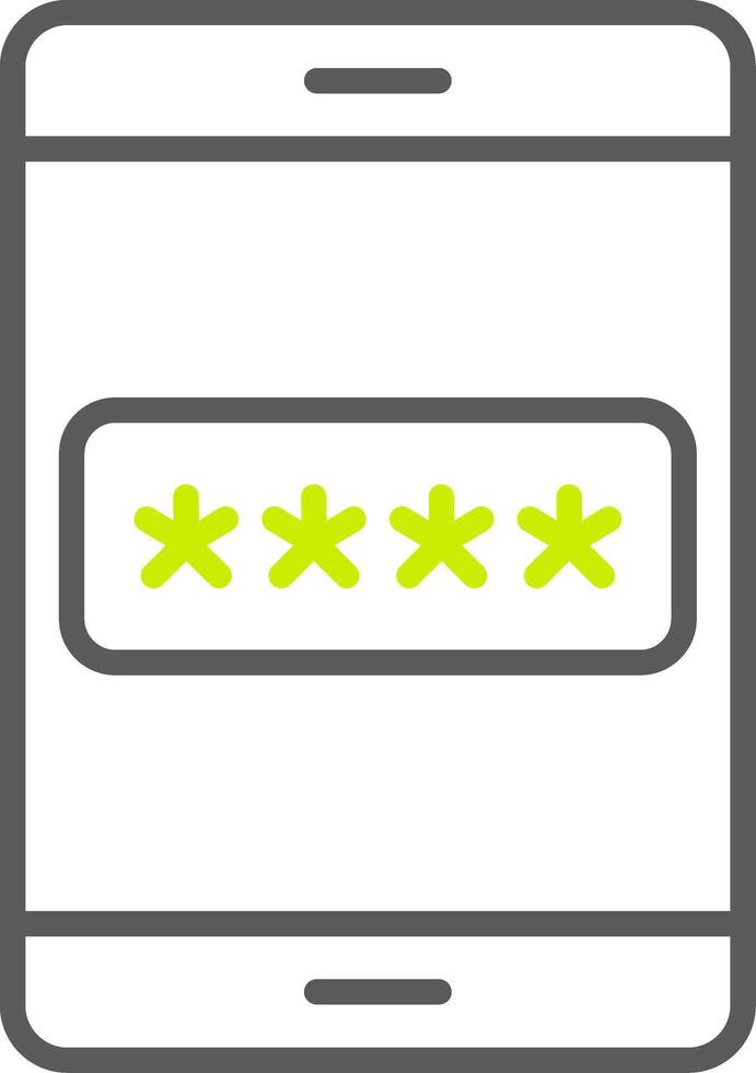 Password Line Two Color Icon vector