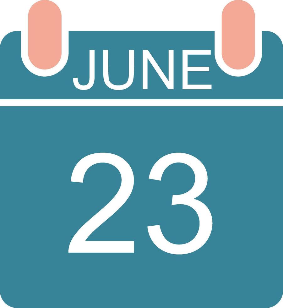 June Glyph Two Color Icon vector