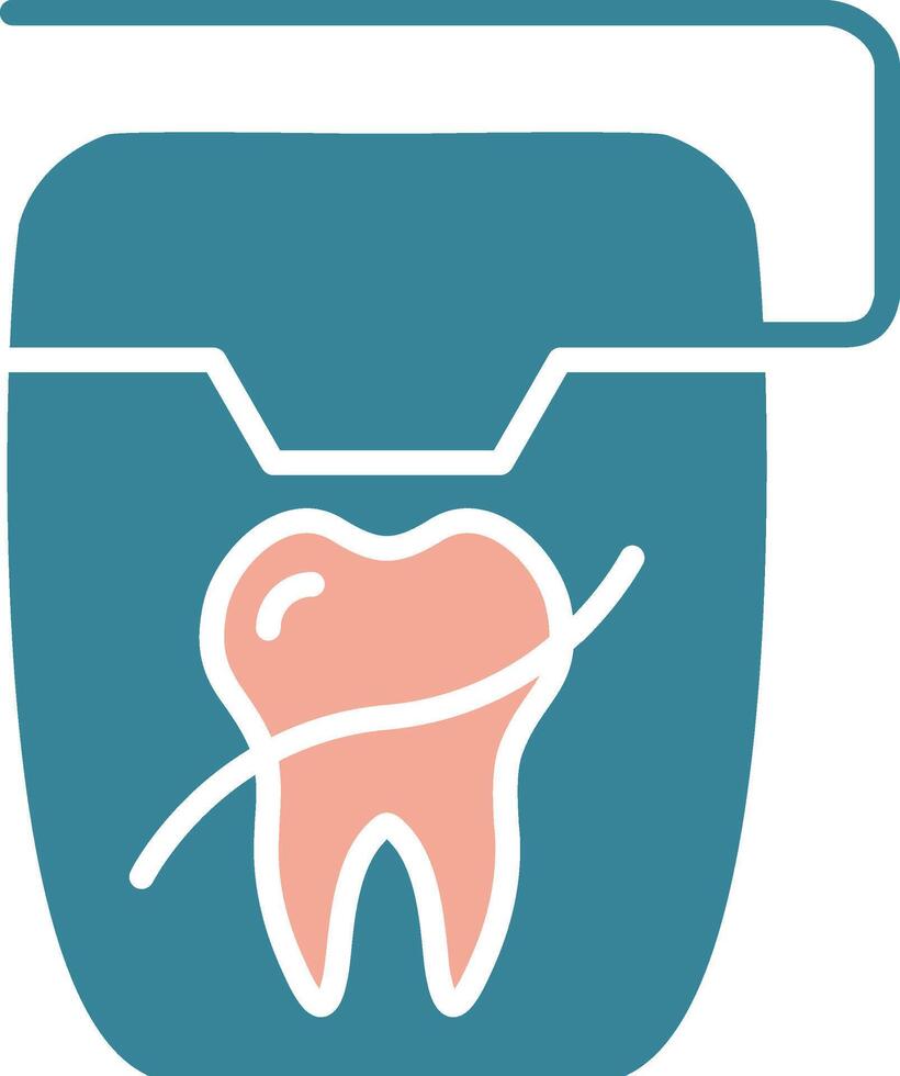 Floss Glyph Two Color Icon vector