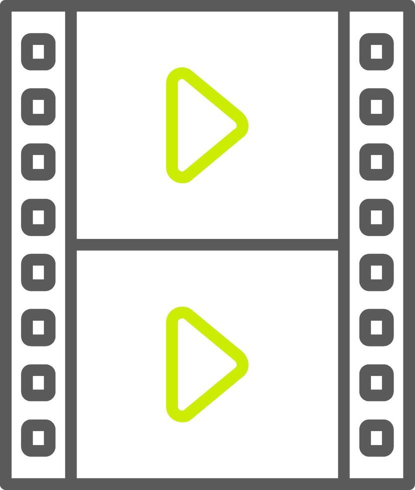 Film Strip Line Two Color Icon vector