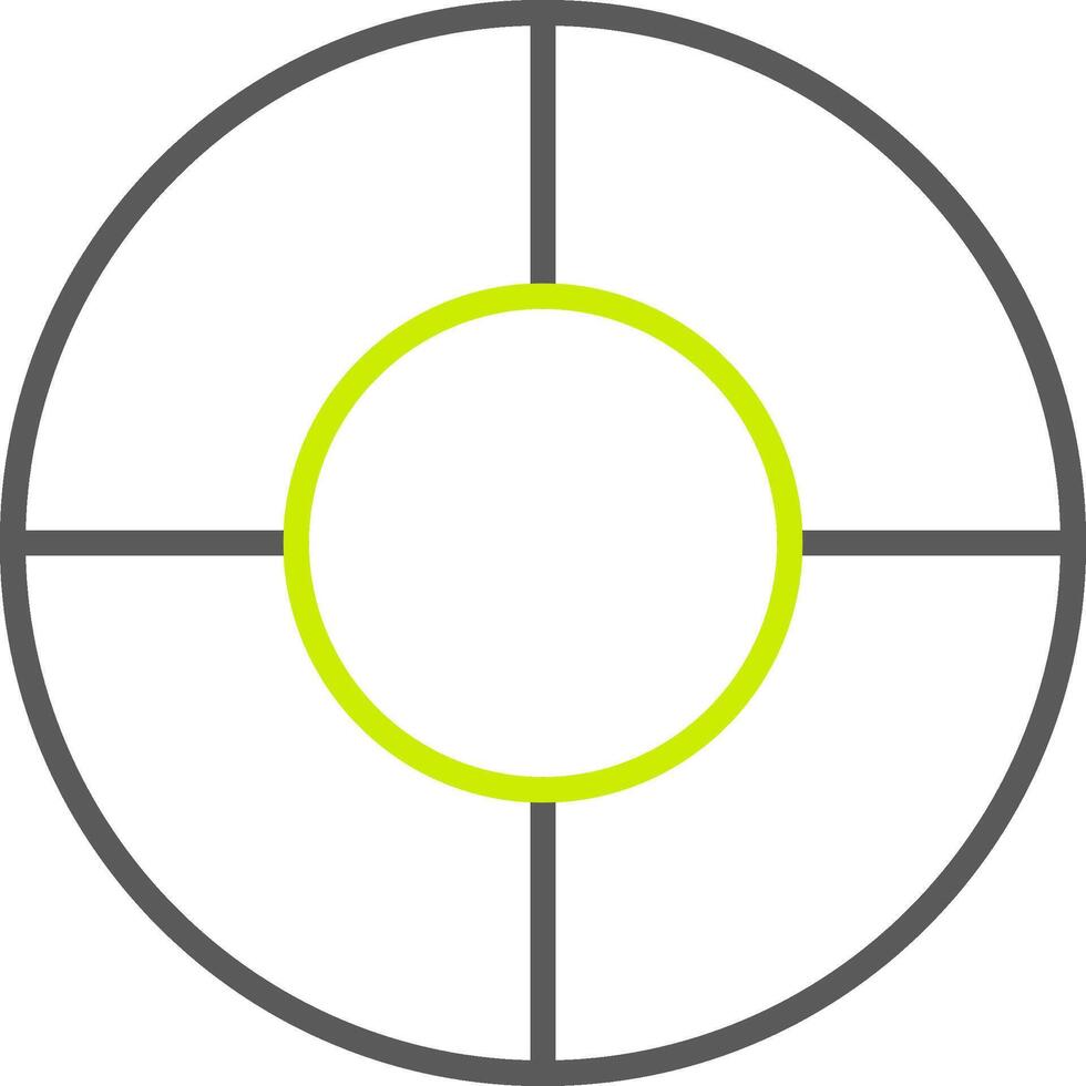 Color Wheel Line Two Color Icon vector